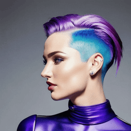 Buzz Cut Blue & Purple Hairstyle profile picture for women